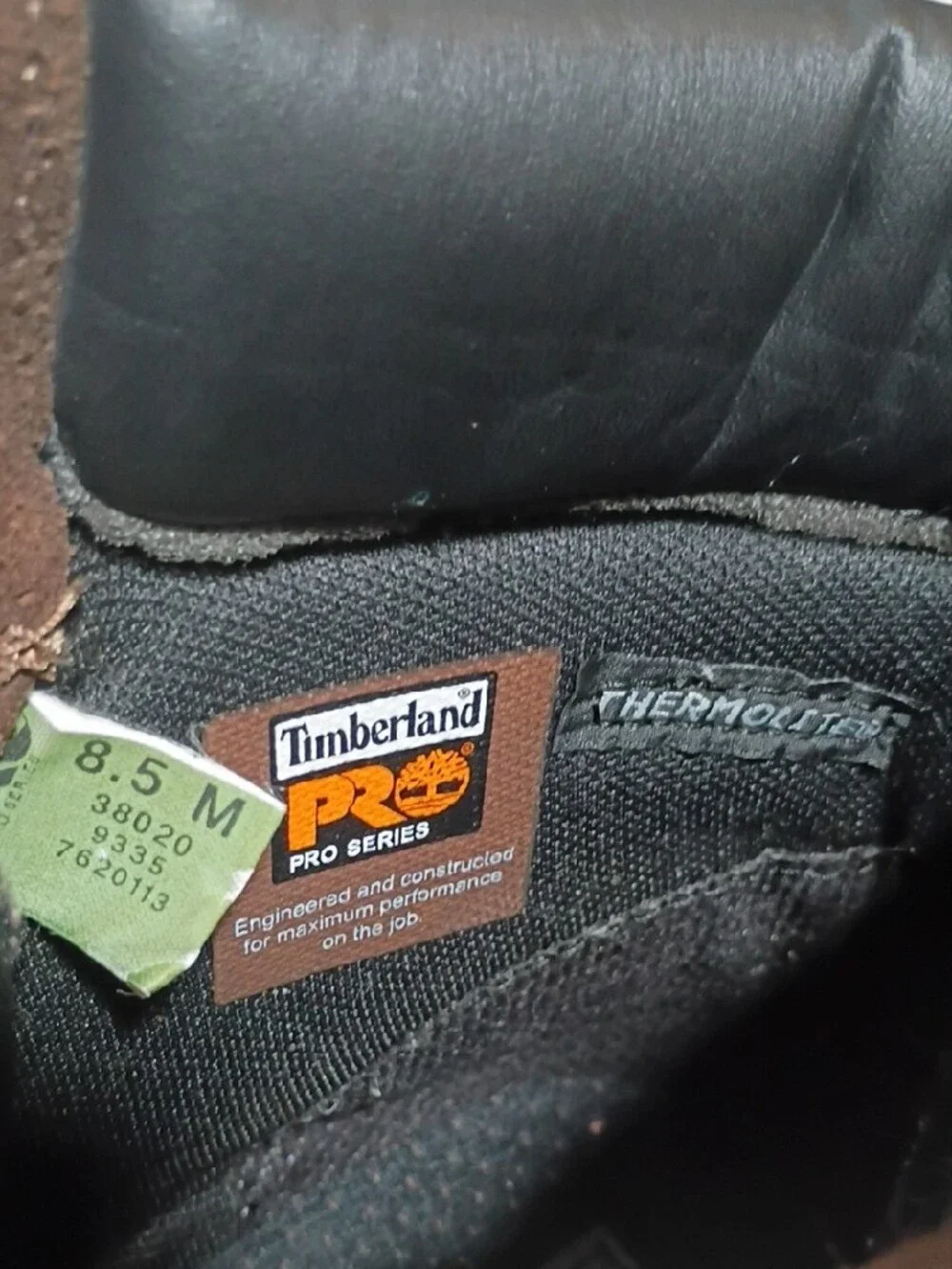 Timberland Brown Men's Lace-UpPro Series Work Boots Oil Resistant Size 8.5 EUC